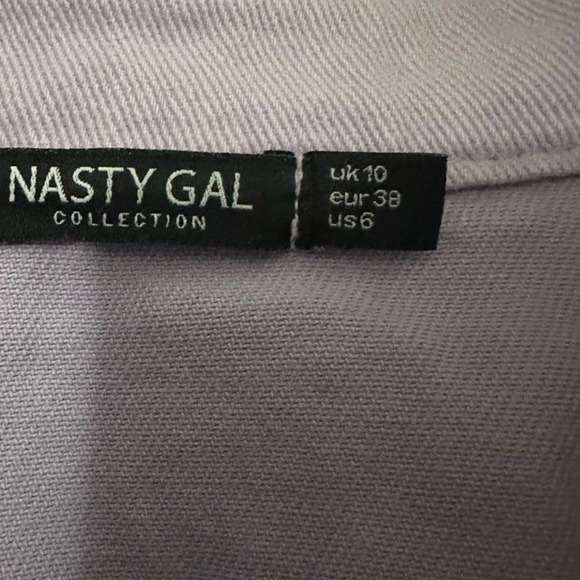 Nasty Gal Oversized Button Down Denim Shirt Dress Shacket - Sz 6 - Picture 3 of 5